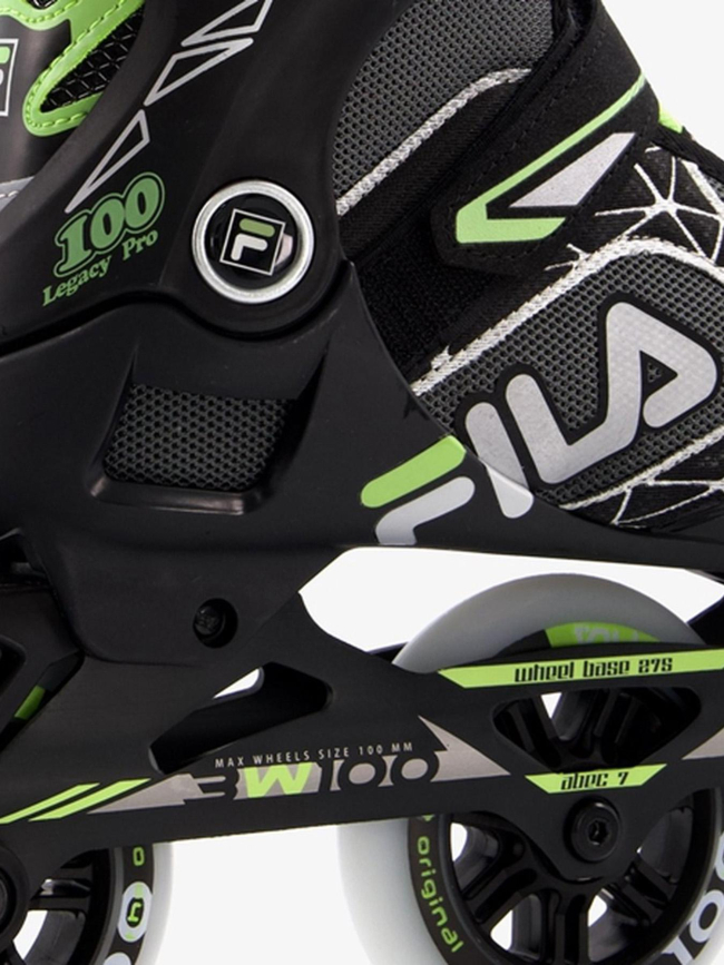 Rollers legacy pro 100 noir gris et vert femme - Fila