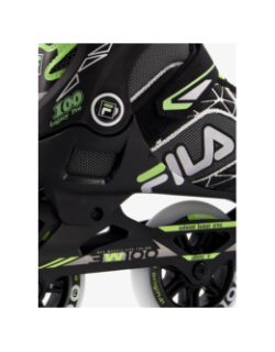 Rollers legacy pro 100 noir gris et vert femme - Fila