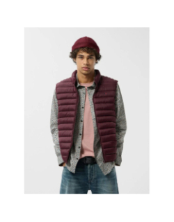 Doudoune sans manche terry bordeaux homme - Teddy Smith