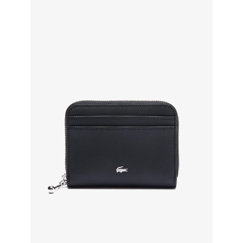 Petit portefeuille zippé daily city noir femme - Lacoste