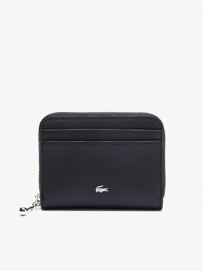 Petit portefeuille zippé daily city noir femme - Lacoste