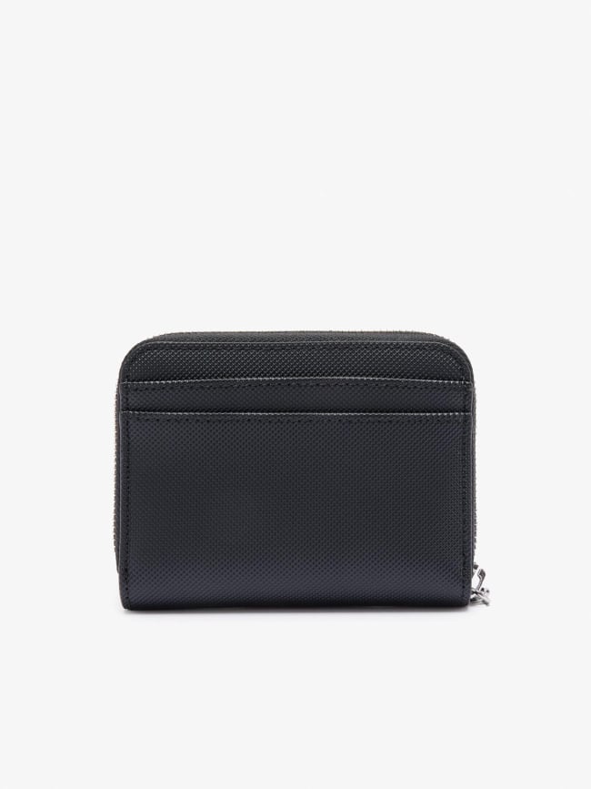 Petit portefeuille zippé daily city noir femme - Lacoste