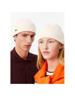 Bonnet en laine blanc adulte - Lacoste