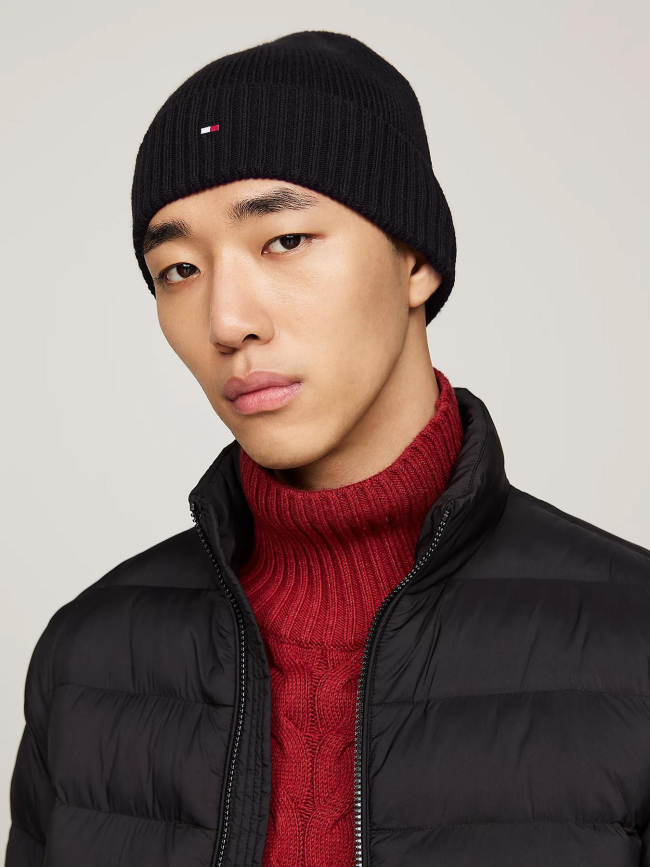 Bonnet flag pima noir homme - Tommy Hilfiger