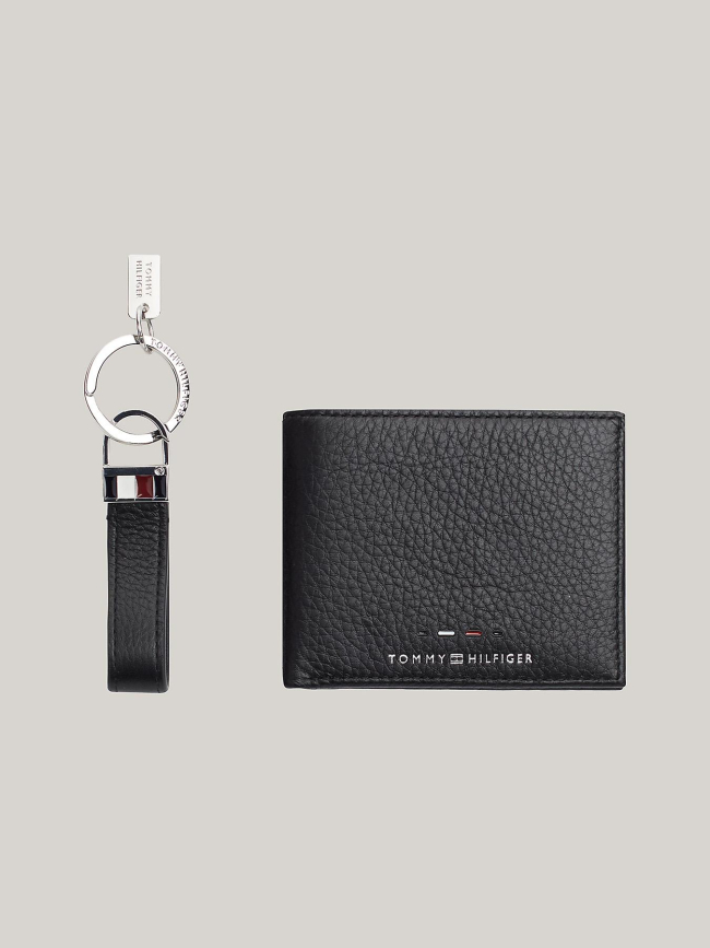 Coffret cadeau portefeuille et porte-clé noir homme - Tommy Hilfiger