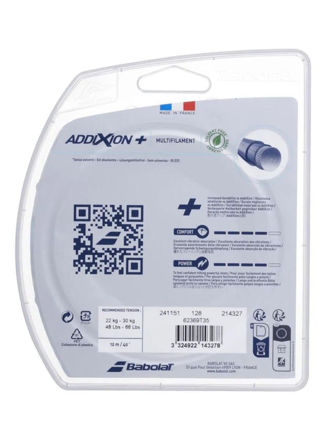 Cordage de tennis addixion + 12m blanc - Babolat