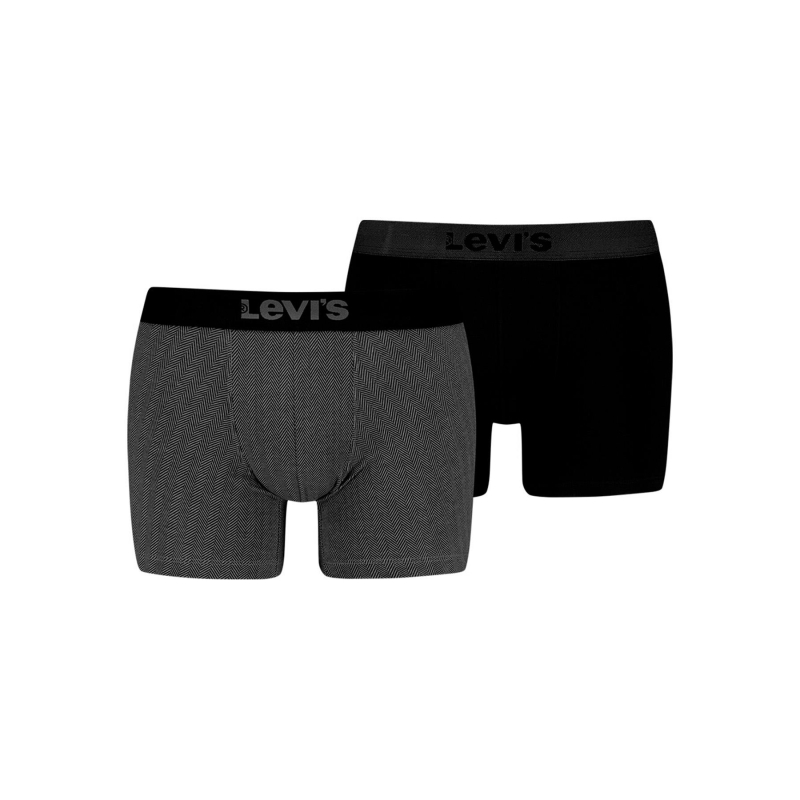 Pack de 2 boxers herringbone noir et gris homme - Levi’s