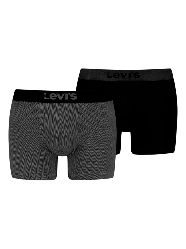 Pack de 2 boxers herringbone noir et gris homme - Levi’s