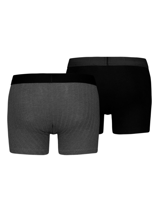 Pack de 2 boxers herringbone noir et gris homme - Levi’s