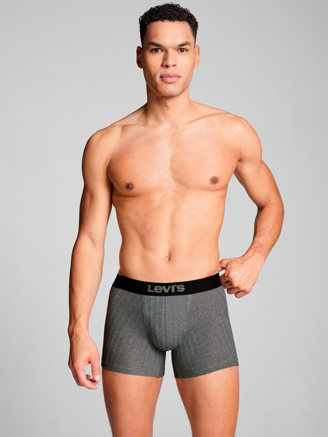 Pack de 2 boxers herringbone noir et gris homme - Levi’s