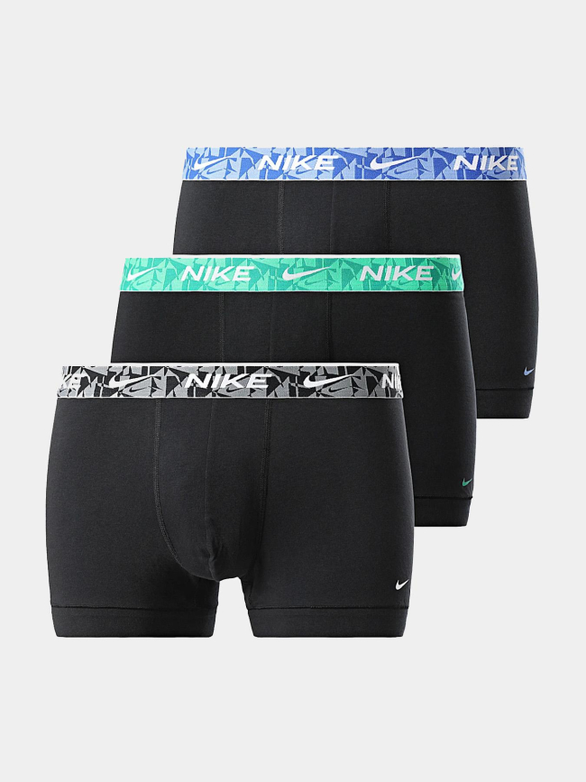 Pack 3 boxers everyday cotton stretch noir bleu vert homme - Nike