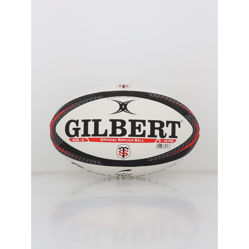 Ballon de rugby replica stade toulousain taille 5 blanc - Gilbert