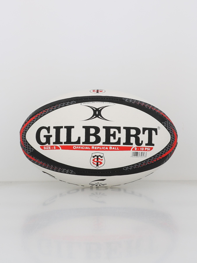 Ballon de rugby replica stade toulousain taille 5 blanc - Gilbert