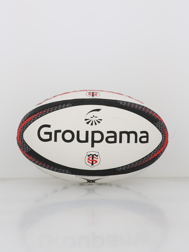 Ballon de rugby replica stade toulousain taille 5 blanc - Gilbert