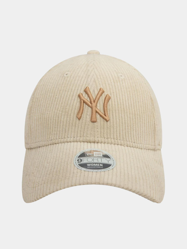 Casquette 9forty velours cord beige femme - New Era