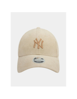 Casquette 9forty velours cord beige femme - New Era