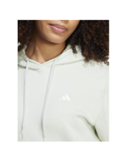 Sweat à capuche logo brodé uni vert clair femme - Adidas