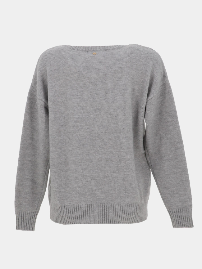 Pull adonis cœur gris femme - Deeluxe