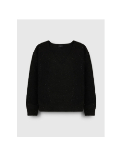 Pull col en v effet paillette p-rachel noir femme - Teddy Smith