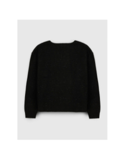 Pull col en v effet paillette p-rachel noir femme - Teddy Smith