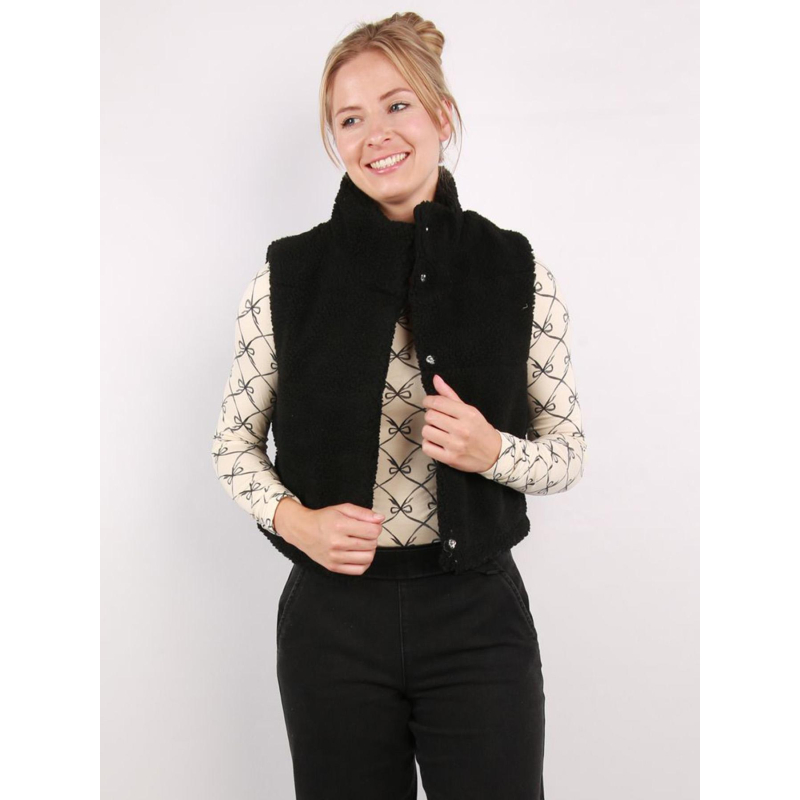 Veste sans manche teddy sandra noir femme - Only