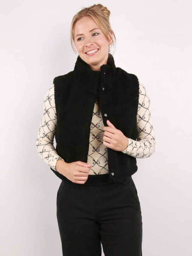 Veste sans manche teddy sandra noir femme - Only