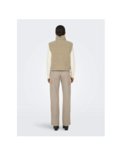 Veste sans manche teddy sandra beige femme - Only