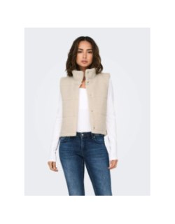 Veste sans manche teddy sandra blanc femme - Only