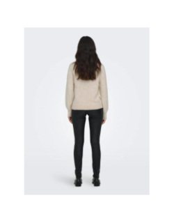 Pull col boutonné emma beige femme - Only