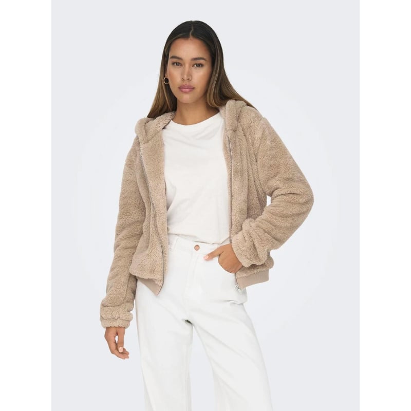 Veste en peluche new anna beige femme - Only