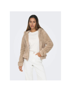 Veste en peluche new anna beige femme - Only