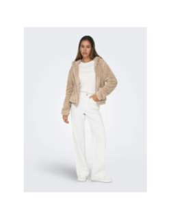 Veste en peluche new anna beige femme - Only