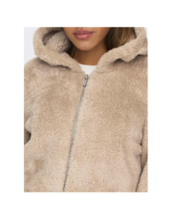 Veste en peluche new anna beige femme - Only