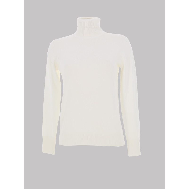 Pull à col roulé agate 5 blanc femme - Tiffosi