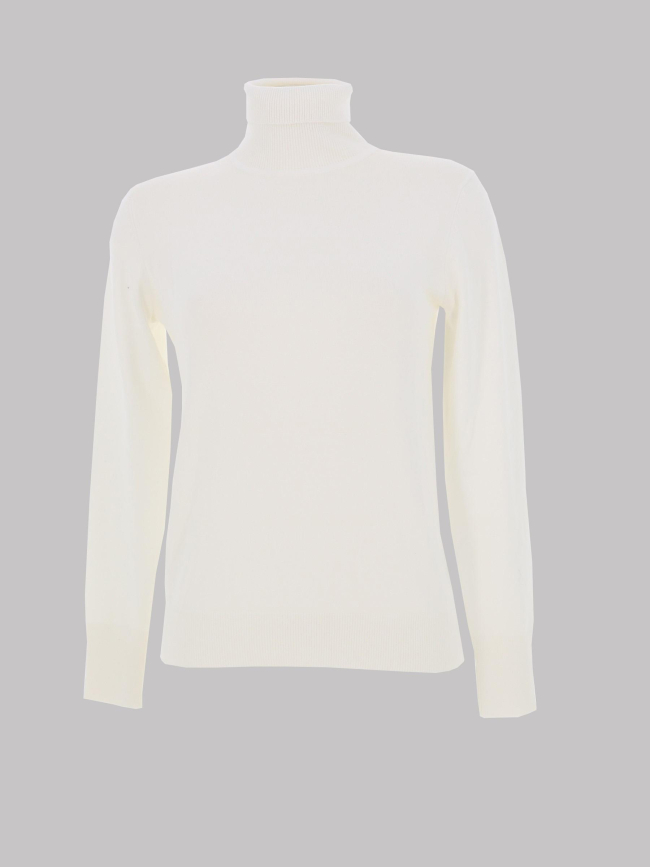 Pull à col roulé agate 5 blanc femme - Tiffosi