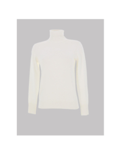 Pull à col roulé agate 5 blanc femme - Tiffosi