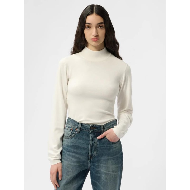 Pull col montant p-connie blanc femme - Teddy Smith