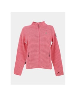 Veste polaire en maille chinée trayo rose femme - Aulp