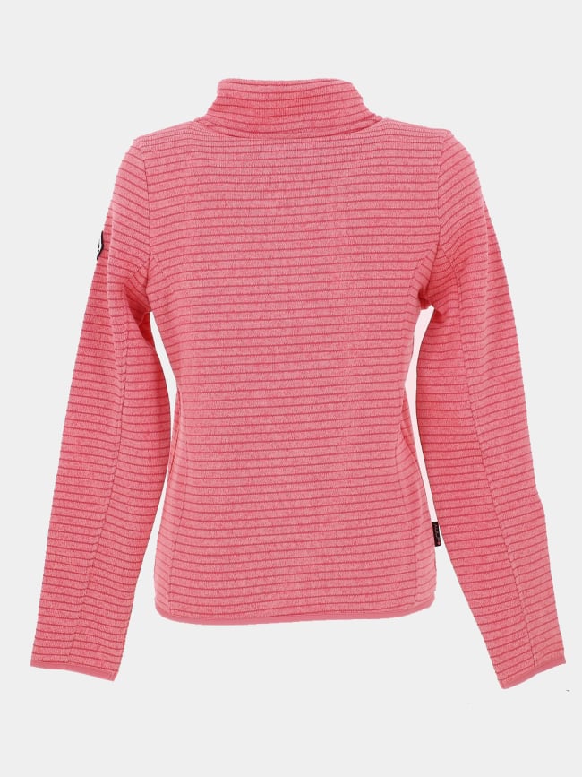 Veste polaire en maille chinée trayo rose femme - Aulp