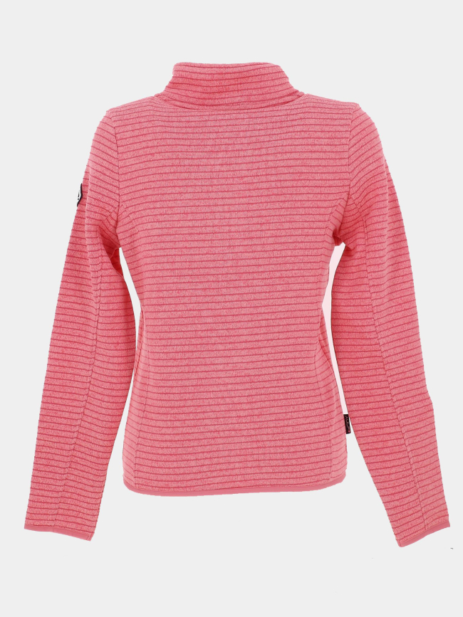 Veste seconde couche en maille chinée rose femme - Aulp