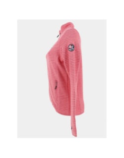 Veste polaire en maille chinée trayo rose femme - Aulp