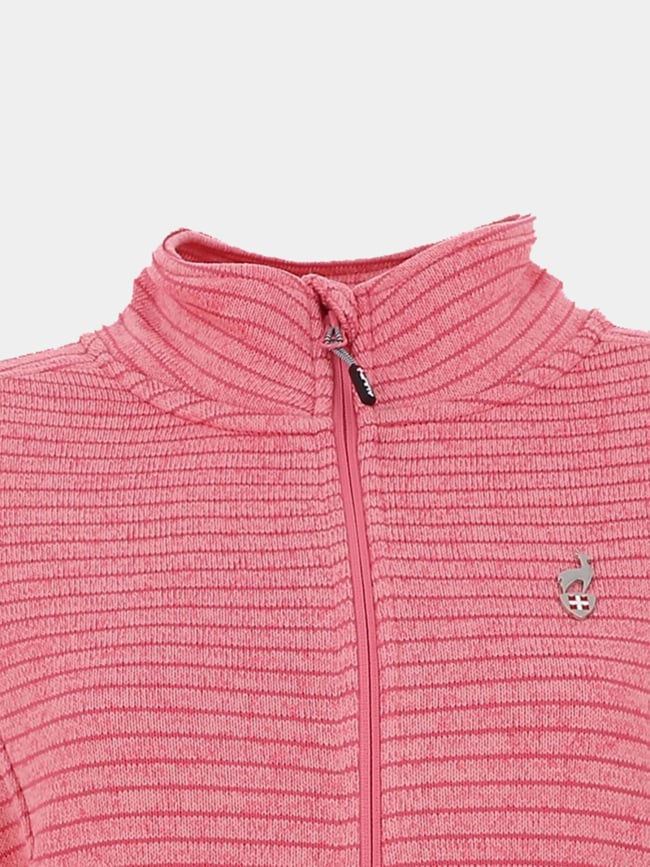 Veste polaire en maille chinée trayo rose femme - Aulp