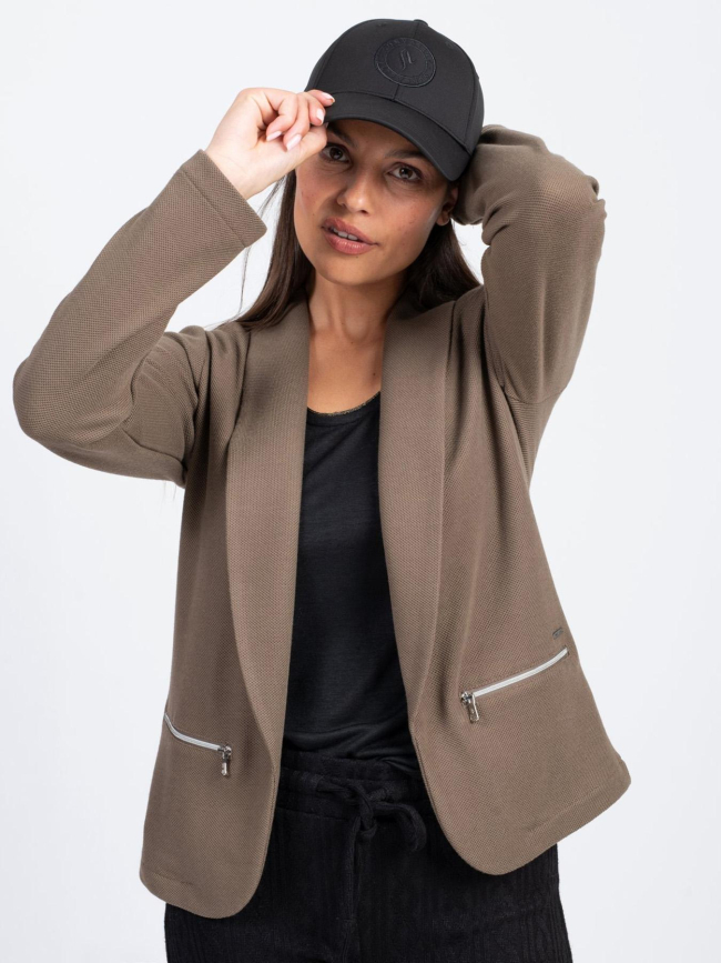 Veste blazer dorep marron femme - Sun Valley