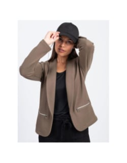 Veste blazer dorep marron femme - Sun Valley