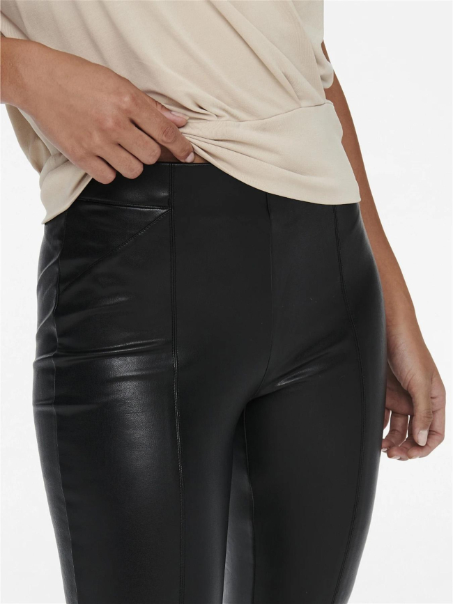 Pantalon simili-cuir jessie noir femme - Only