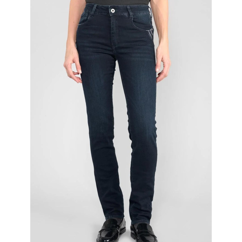 Jean regular pulp taille haute bleu femme - Le Temps Des Cerises