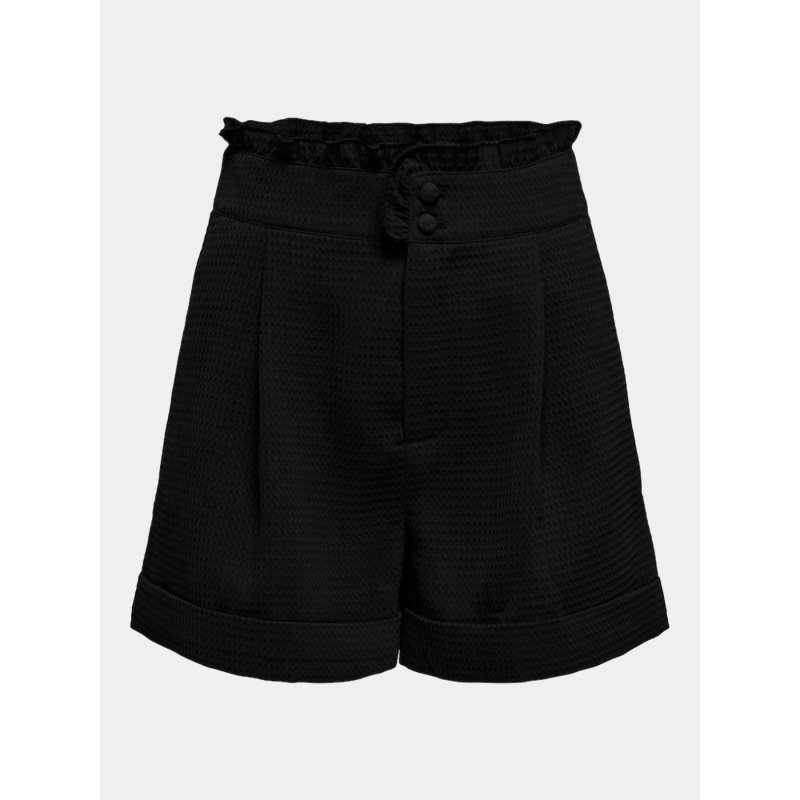 Short onlrosemary frill waffle noir femme - Only