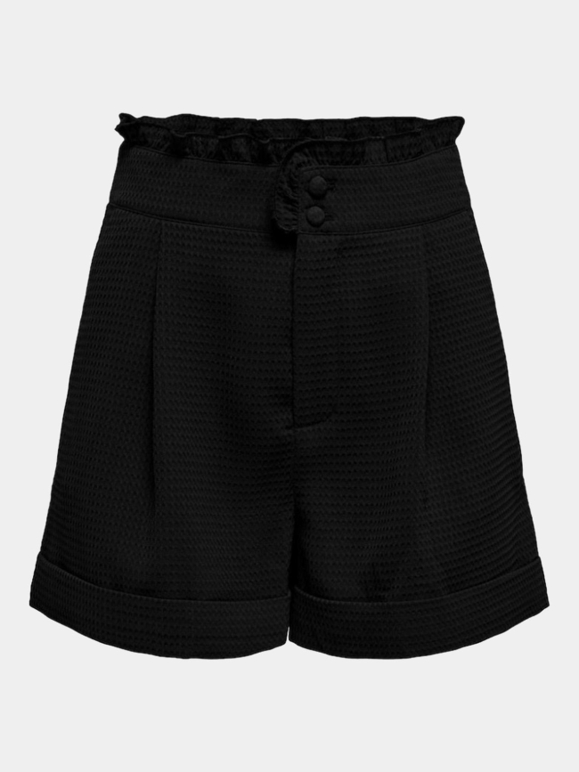 Short onlrosemary frill waffle noir femme - Only