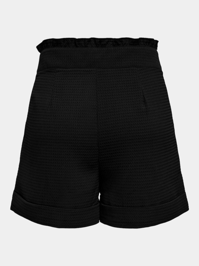 Short onlrosemary frill waffle noir femme - Only