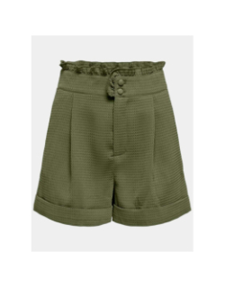 Short onlrosemary hw frill waffle vert femme - Only